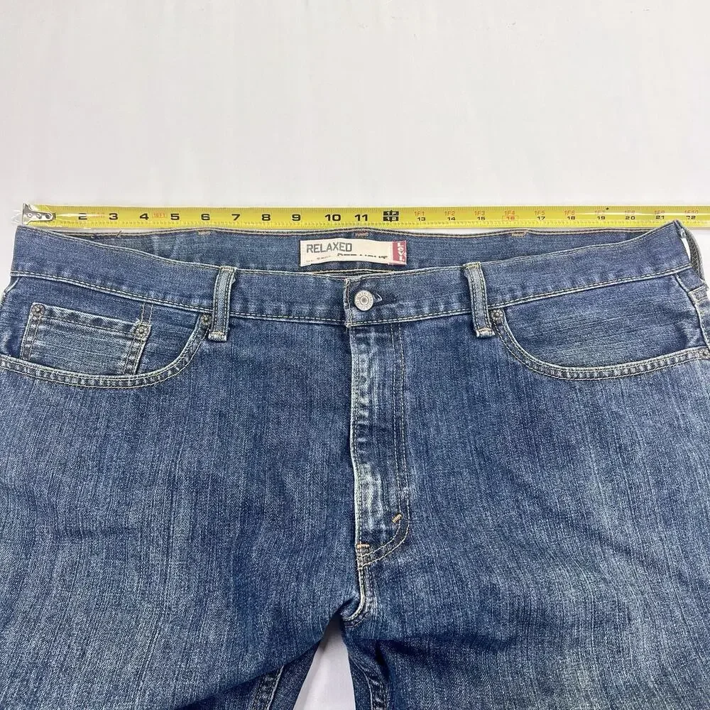 Levi’s 559 Jeans Men 40x32 Relaxed Straight Blue Denim Distressed Faded
